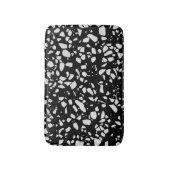 Abstract Terrazzo Mosaic Black en White Pattern Badmat (Voorkant Verticaal)