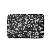 Abstract Terrazzo Mosaic Black en White Pattern Badmat (Voorkant)