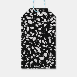 Abstract Terrazzo Mosaic Black en White Pattern Cadeaulabel