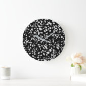Abstract Terrazzo Mosaic Black en White Pattern Grote Klok (Huis)