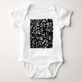 Abstract Terrazzo Mosaic Black en White Pattern Romper (Voorkant)