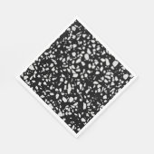 Abstract Terrazzo Mosaic Black en White Pattern Servet (Hoek)