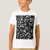 Abstract Terrazzo Mosaic Black en White Pattern T-shirt (Voorkant)