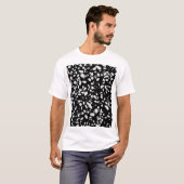 Abstract Terrazzo Mosaic Black en White Pattern T-shirt (Voorkant volledig)