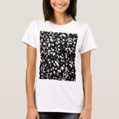 Abstract Terrazzo Mosaic Black en White Pattern T-shirt (Voorkant)