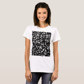 Abstract Terrazzo Mosaic Black en White Pattern T-shirt (Voorkant volledig)