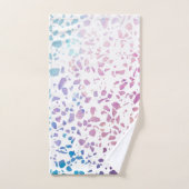Abstract Terrazzo Mosaic Pink & Blue Pattern Bad Handdoek (Handdoek)