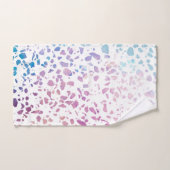 Abstract Terrazzo Mosaic Pink & Blue Pattern Bad Handdoek (Handdoek)