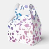 Abstract Terrazzo Mosaic Pink & Blue Pattern Bedankdoosjes (Achterkant)