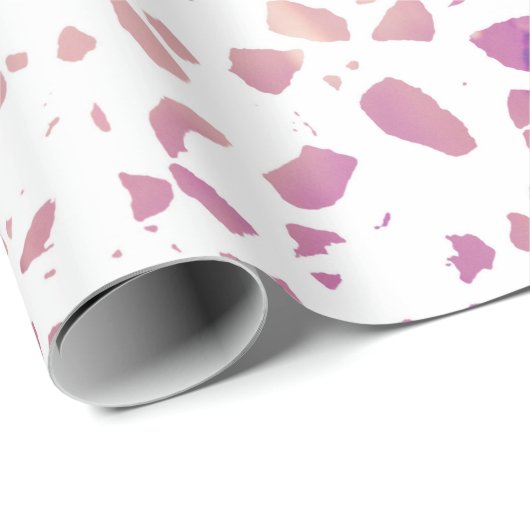 Abstract Terrazzo Mosaic Pink & Blue Pattern Cadeaupapier (Rol Hoek)