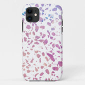 Abstract Terrazzo Mosaic Pink & Blue Pattern Case-Mate iPhone Case (Achterkant)