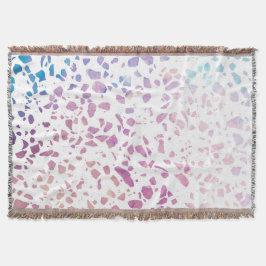 Abstract Terrazzo Mosaic Pink & Blue Pattern Deken