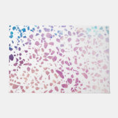 Abstract Terrazzo Mosaic Pink & Blue Pattern Deurmat (Voorkant)