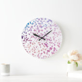 Abstract Terrazzo Mosaic Pink & Blue Pattern Grote Klok (Huis)