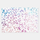 Abstract Terrazzo Mosaic Pink & Blue Pattern Inpakpapier Vel (Voorkant 2)