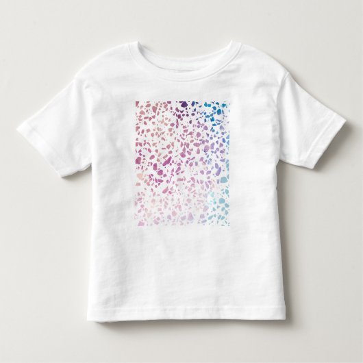 Abstract Terrazzo Mosaic Pink & Blue Pattern Kinder Shirts (Voorkant)