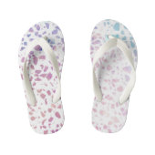 Abstract Terrazzo Mosaic Pink & Blue Pattern Kinder Teenslippers (Voetbed)