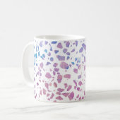 Abstract Terrazzo Mosaic Pink & Blue Pattern Koffiemok (Voorkant links)