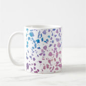 Abstract Terrazzo Mosaic Pink & Blue Pattern Koffiemok (Links)