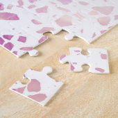 Abstract Terrazzo Mosaic Pink & Blue Pattern Legpuzzel (Zijkant)