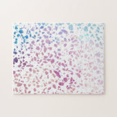 Abstract Terrazzo Mosaic Pink & Blue Pattern Legpuzzel (Horizontaal)
