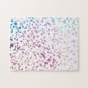 Abstract Terrazzo Mosaic Pink & Blue Pattern Legpuzzel