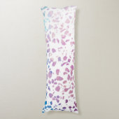 Abstract Terrazzo Mosaic Pink & Blue Pattern Lichaamskussen (Voorkant Verticaal)