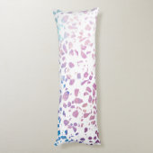 Abstract Terrazzo Mosaic Pink & Blue Pattern Lichaamskussen (Achterkant (Verticaal))