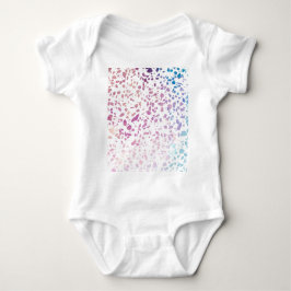 Abstract Terrazzo Mosaic Pink & Blue Pattern Romper