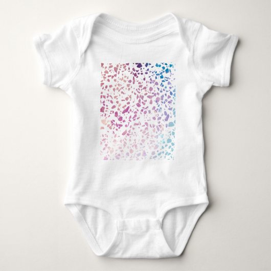 Abstract Terrazzo Mosaic Pink & Blue Pattern Romper (Voorkant)