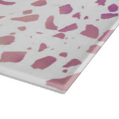 Abstract Terrazzo Mosaic Pink & Blue Pattern Snijplank (Hoek)