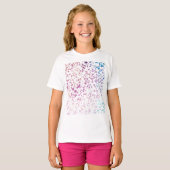Abstract Terrazzo Mosaic Pink & Blue Pattern T-shirt (Voorkant volledig)