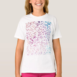 Abstract Terrazzo Mosaic Pink & Blue Pattern T-shirt