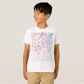 Abstract Terrazzo Mosaic Pink & Blue Pattern T-shirt (Voorkant volledig)