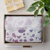 Abstract Terrazzo Mosaic Pink & Blue Pattern Tissuepapier (Geschenk)
