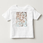 Abstract Terrazzo Mosaic Rust Brown & Blue Pattern Kinder Shirts (Voorkant)