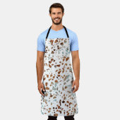 Abstract Terrazzo Mosaic Rust Brown & Blue Pattern Schort (Gedragen)