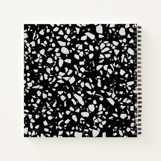 Abstract Terrazzo Mosaic White Sketchbook Notitieboek (Achterkant)