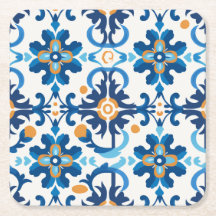 🟦 Abstract Terrazzo Mozaïek Onderzetter – Roest B