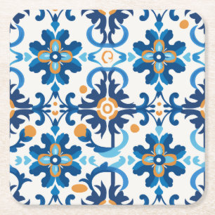 🟦 Abstract Terrazzo Mozaïek Onderzetter – Roest B