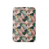 Abstract terrazzo patroon met gouden accenten badmat (Voorkant Verticaal)