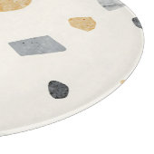 Abstract Terrazzo Roze Grijs Goud Patroon Snijplank (Hoek)