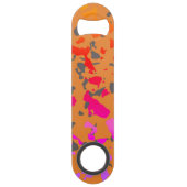 Abstract Terrazzo Stijl Kleur Spat Patroon Speed Flessenopener (Voorkant)