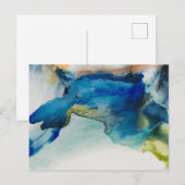 Abstract terrein - blauw briefkaart (Voorkant / Achterkant)