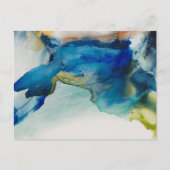 Abstract terrein - blauw briefkaart (Voorkant)