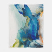 Abstract terrein - blauw fleece deken (Voorkant)