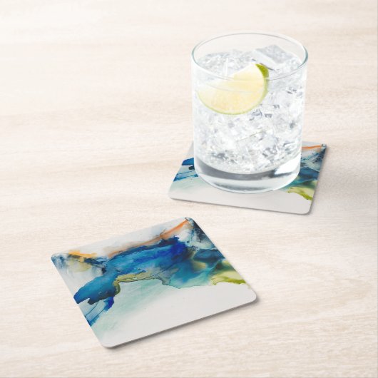 Abstract terrein - blauw kartonnen onderzetters (Insitu)