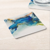 Abstract terrein - blauw kartonnen onderzetters (Schuin)