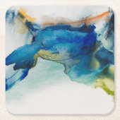 Abstract terrein - blauw kartonnen onderzetters (Voorkant)