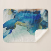 Abstract terrein - blauw sherpa deken (Voorkant (horizontaal))